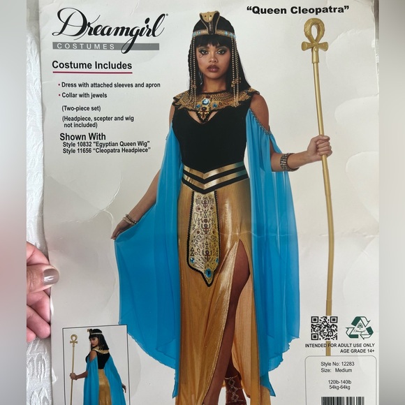 Queen Cleopatra Halloween costume with headpiece customized - Picture 4 of 10